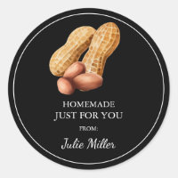 Homemade just for you peanut label