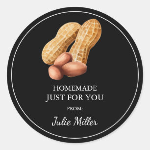 Homemade just for you peanut label