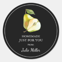 Homemade just for you pear label