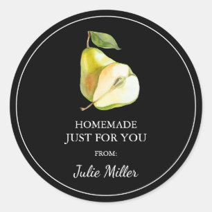 Homemade just for you pear label