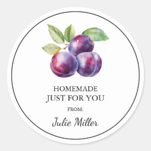 Homemade just for you plum label