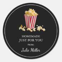 Homemade just for you popcorn label