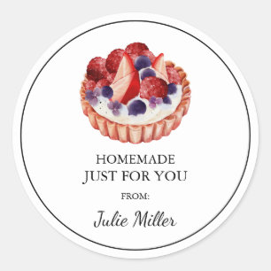 Homemade just for you tart label
