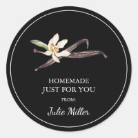 Homemade just for you vanilla label