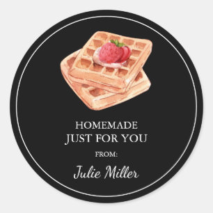 Homemade just for you waffle label