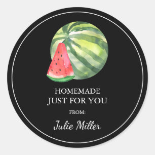 Homemade just for you watermelon label