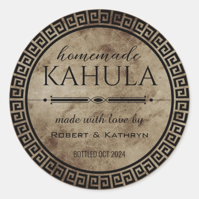 Homemade Kahula Personalized Classic Round Sticker (Front)