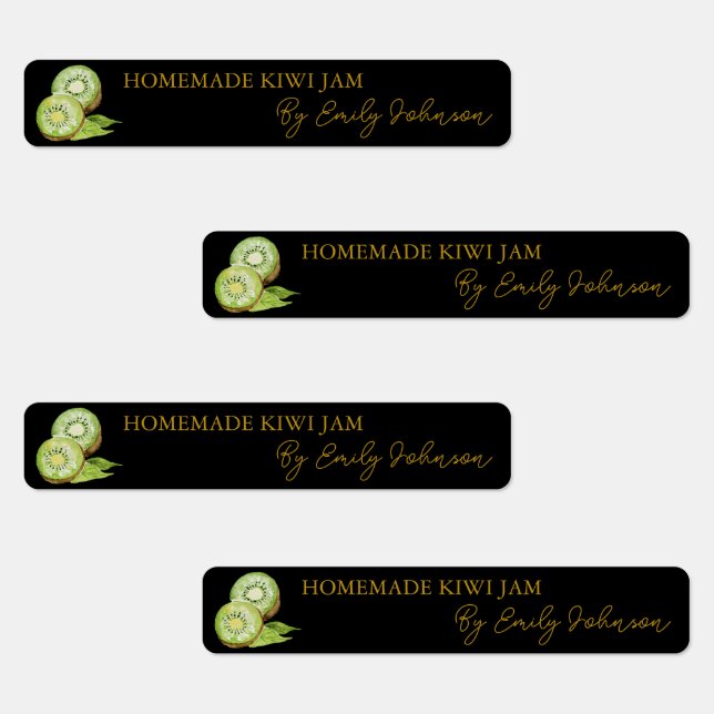 Homemade Kiwi Jam Thin Label (Group)