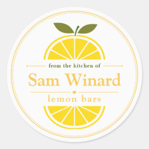 Homemade Lemon Bars Kitchen Label