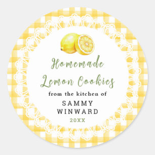 Homemade Lemon Cookies Label
