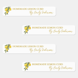 Homemade Lemon Curd Thin Label