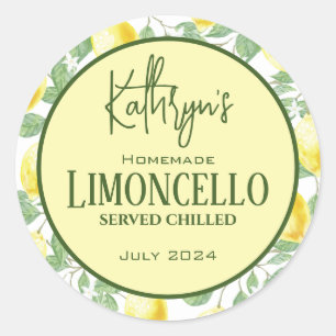 Homemade Lemon Liquor/Food/Product Label