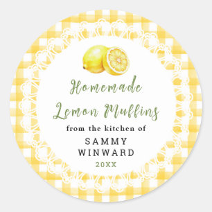 Homemade Lemon Muffin Label