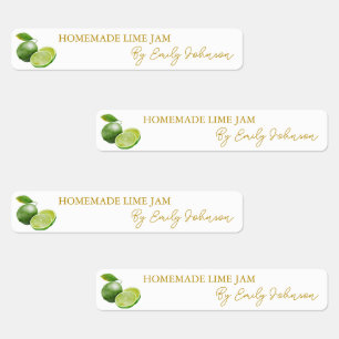 Homemade Lime Jam Thin Label