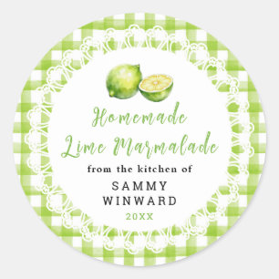 Homemade Lime Marmalade Jar Label