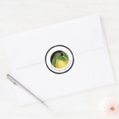 Homemade Limencello | Black & White Modern Text Classic Round Sticker (Envelope)