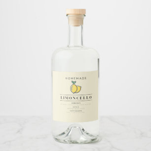 Homemade limoncello bottle labels