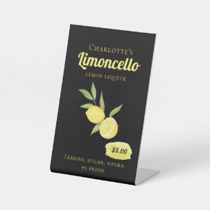 Homemade  Limoncello Lemon Liqueur  Price  Pedestal Sign