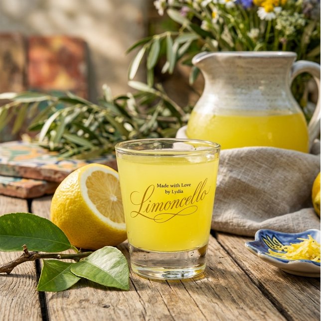 Homemade Limoncello Personalized Favour Shot Glass (Creator Uploaded)