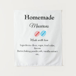 Homemade macarons add ingredients made with love b tapestry