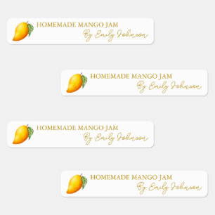 Homemade Mango Jam Thin Label