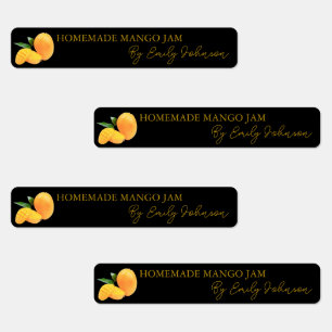 Homemade Mango Jam Thin Label