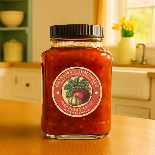 Homemade Marinara Sauce Label Template (Creator Uploaded)