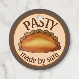 Homemade Meat Pasty British Pastry Baked Made By Favour Tags