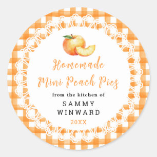 Homemade Mini Peach Pie Label