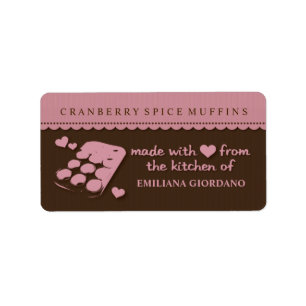 Homemade Muffins Food Gift Label