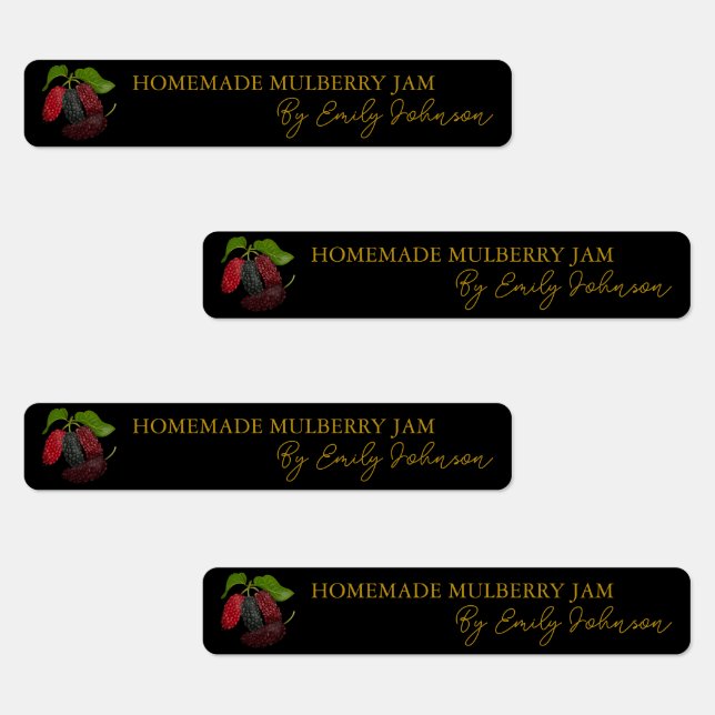 Homemade Mulberry Jam Thin Seal Label (Group)