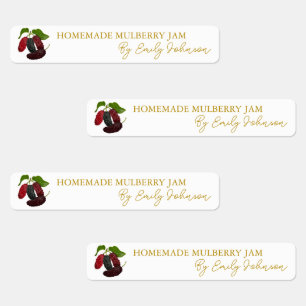 Homemade Mulberry Jam Thin Seal Label