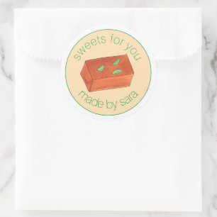Homemade Mysore Pak Mithai Indian Sweets Classic Round Sticker