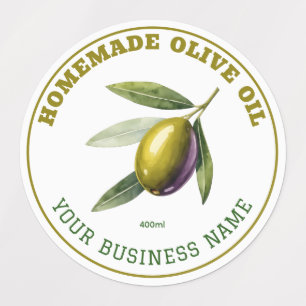Homemade Olive oil Product Label Waterproof