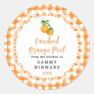 Homemade Orange Candied Peel Label