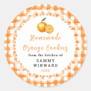 Homemade Orange Cookie Label