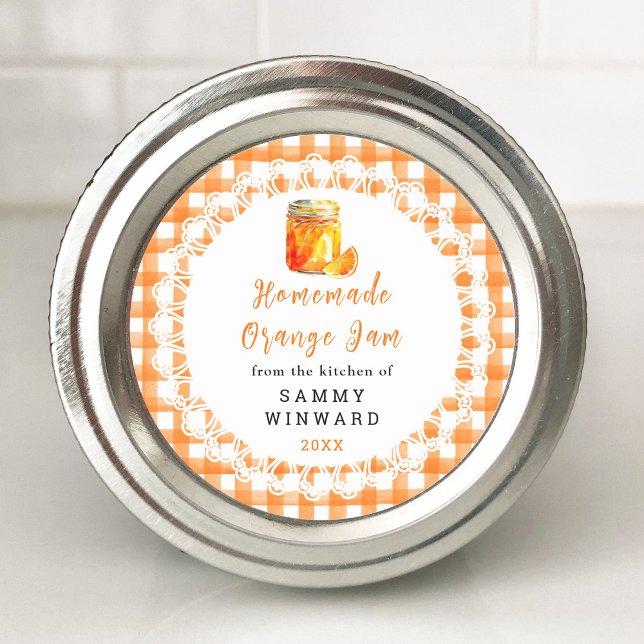 Homemade Orange Jam Canning Label (Creator Uploaded)