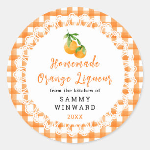 Homemade Orange Liqueur Label