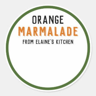 Homemade Orange marmalade canning Labels