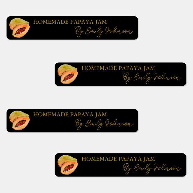 Homemade Papaya Jam Thin Label (Group)