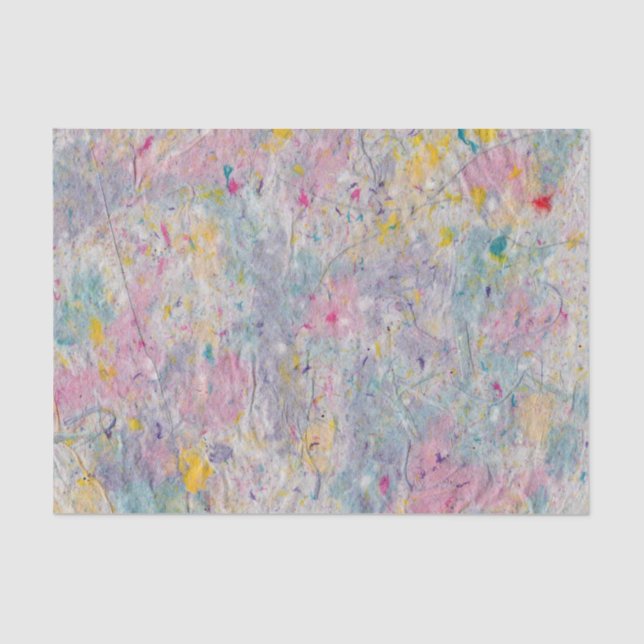 Homemade Paper with Colourful Pulp Image (Front)