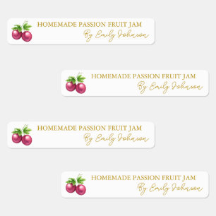 Homemade Passion Fruit Jam Thin Label