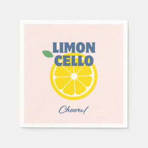 Homemade Pastel Pink Limoncello Liquor  Napkin