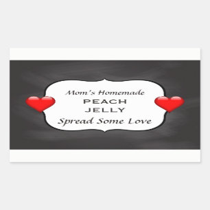 Homemade Peach Jelly Jam Canning Label Chalkboard