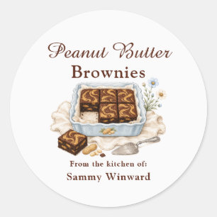 Homemade Peanut Butter Brownies Gift Label