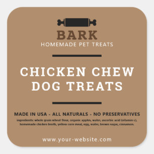 Homemade pet dog treats product labels stickers