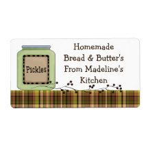 Homemade Pickle Jar Labels (Customize)