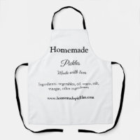 Homemade pickles made with love add text website