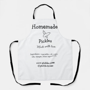 Homemade pickles made with love add text website apron