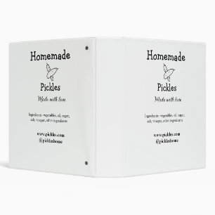 Homemade pickles made with love add text website binder